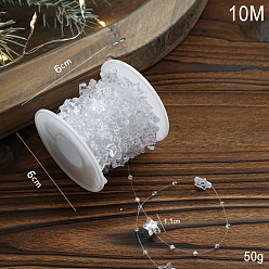 Star Plastic Bead, for Party Decoration, Star, 11mm, 10m/roll