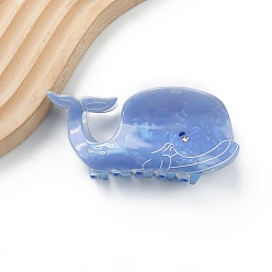 Светло-Голубой Заколки для волос из ПВХ с китами и большими когтями, аксессуары для волос для женщин и девочек, Небесно-голубой, 112x47x44 мм