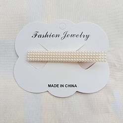 Rectangle Заколки для волос из искусственной жемчужины из кожи аллигатора, аксессуары для волос для женщин и девочек, прямоугольные, 60 мм