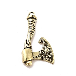 Античная Бронза Сплавочные подвески тибетского стиля, топор очарование, античная бронза, 39.5x22.5x6 мм, отверстие : 2.2 мм