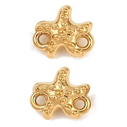Plaqué 18K Or Véritable Thème océan 304 Breloques connecteurs en acier inoxydable, liens étoiles de mer, placage ionique (ip), plaqué longue durée, réel 18 k plaqué or, 6.8x7.5x3.5mm, Trou: 1mm, environ 15 pcs / sachet 