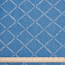 Steel Blue Cotton Rhombus Pattern Fiber, Denim Fiber, Clothing Accessories, Steel Blue, 1500x0.8mm