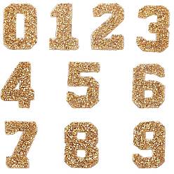 Топаз Блеск исправление горный хрусталь, термоклей на спине, аксессуары для костюма, числа 0 по 9, топаз, 61x43x2.5 мм