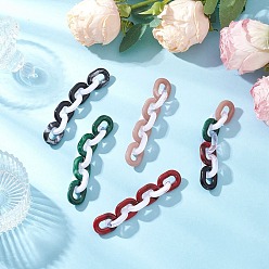 (52) Непрозрачная лаванда Акриловые кабельные цепи ручной работы, овальные, разноцветные, 24x18x5 мм, 5 шт / комплект