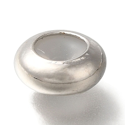 Платина Стойки обшивки латунные бусины, долговечный, плоско-круглые, платина, 9x4 мм, отверстие : 1.8 мм