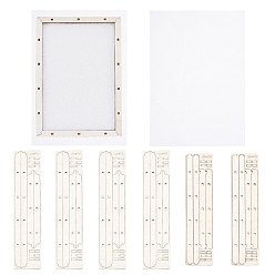 PapayaWhip Basswood Assembled Paper Making Frame, with Gauze, Rectangle, PapayaWhip, 300x200mm