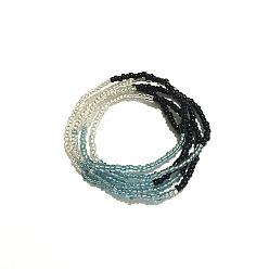 Разноцветный Бусины из стеклянного бисера на талию, красочный, 800 мм