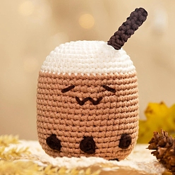 Перу Наборы для вязания кружек для чая с молоком своими руками для начинающих, включая крючок для вязания, иглу и пряжу, маркер стежка, инструкции, Перу, 12x7 см