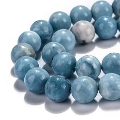 Natural Gemstone Natural Gemstone Beads Strands, Imitation Larimar, Dyed, Round, 12mm, Hole: 1mm, about 32pcs/strand, 15.74 inch
