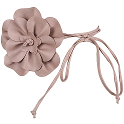 Розово-Коричневый Ремни на талию из искусственной кожи с цветочным принтом для женщин, розово-коричневый, 1810 мм