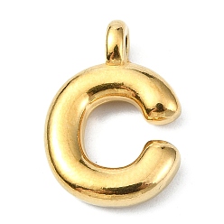 Letter C Ионное покрытие (ip) 304 подвески из нержавеющей стали, буквенное очарование, реальный 18 k позолоченный, буква С, 19x13x4 мм, отверстие : 1.6 мм