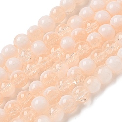 Мокасин Стеклянные бусины кракле, рондель, мокасин, 6 мм, около 138~144 шт / нитка, 296.85'' (754 см)