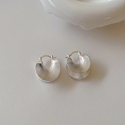 Платина Серьги-кольца из сплава, платина, 28 мм