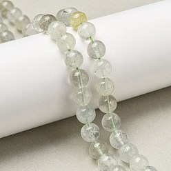 Природный Драгоценный Камень Нити бусин из натурального зеленого берилла, круглые, 8 мм, отверстие : 0.9 мм, около 46 шт / нитка, 15.04 дюйм (38.2 см)