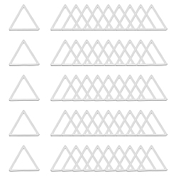 Нержавеющая Сталь Цвет 304 из нержавеющей стали связывание кольцо, треугольные, цвет нержавеющей стали, 13.5x12x0.8 мм, 50 шт / коробка
