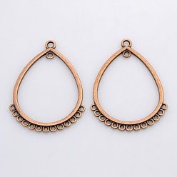 Красная Медь Компоненты люстры в тибетском стиле, без кадмия, без никеля и без свинца, Красная медь, 47x36 мм