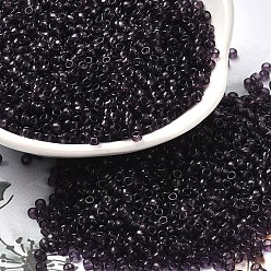 Индиго Прозрачные цветные стеклянные круглые бусины, индиговые, 2~2.5x1.5 мм, отверстие : 1 мм, Около 28125 шт / фунт