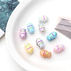 Couleur Mélangete Perles acryliques opaques, poisson, couleur mixte, 13.5x21.7x11.4mm, Trou: 3.5mm