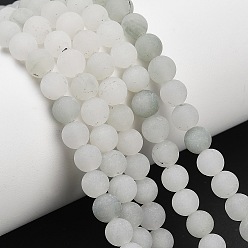Другие Кварцы Природного кварца нитей бисера, круглые, матовые, 6~6.5 мм, отверстие : 0.7 мм, около 60 шт / нитка, 14.96'' (38 см)