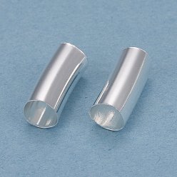 Посеребрённый Бисера латунной трубки, долговечный, трубка, 925 серебро покрытием, 11x5 мм, отверстие : 4 мм