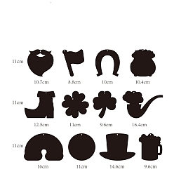 Разноцветный Царапина радуга живопись искусство бумага, скретч-арт на тему дня святого патрика своими руками, с бумажной картой 12 шт., 12 нити шелковой ленты и 12 бамбуковые палочки, красочный, упаковка: 15x18x1 см