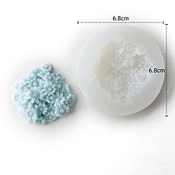 Белый Пищевые силиконовые формы для свечей с цветочным ароматом, формы для изготовления свечей, форма для ароматерапевтической свечи, белые, 6.8x6.8x1.8 см