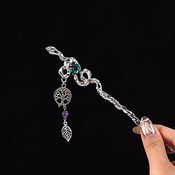 Дерево Легированные Палочки для Волос, аксессуары для волос для женщин и девочек, дерево, 185x25 мм