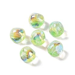 Pale Green Acrylic Beads, Imitation Baroque Pearl Style, Nuggest, Pale Green, 10x9.5x9mm, Hole: 1.3mm