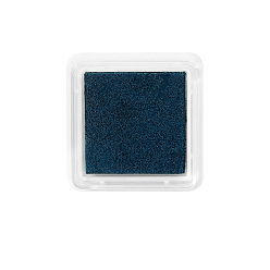 Marina Azul Sellos de almohadilla de tinta para dedos artesanales de plástico, para niños manualidades de papel diy, scrapbooking, plaza, azul marino, 30x30 mm