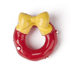 Christmas Wreath Украшение дисплея статуи из смолы в рождественском стиле, Украшение дома с микро-ландшафтом, Рождественский венок, 22x21x10 мм