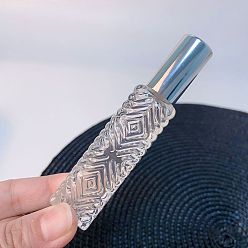 Gray Refillable Glass Spray Empty Bottles, with Fine Mist Sprayer & Dust Cap, for Perfume, Essential Oil, Gray, 2.3x2.3x10.3cm, Capacity: 10ml(0.34fl. oz)