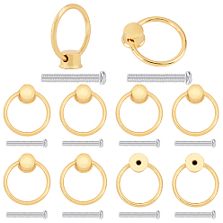 Golden Eisen Küchentür Schrankgriff Zugknopf, mit schrauben, golden, 35x32 mm, 10sets / bag
