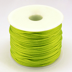 Зелено-Желтый Нейлоновая нить, гремучий атласный шнур, зеленый желтый, 1.5 мм, около 100 ярдов / рулон (300 футов / рулон)