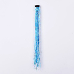 Licht Himmel blau Mode Damen Haarklammern, mit Pet & Braid Nylon Metallic Cord Haar Perücken, Licht Himmel blau, 500x35 mm