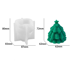 Рождественская елка Рождественская тема diy силиконовые формы для свечей, для изготовления свечей, рождественская елка, 87x83x80 мм