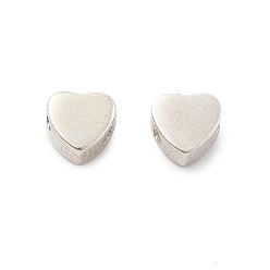 Серебро 925 шарики стерлингового серебра, сердце, серебряные, 4.5x4.7x2.5 мм, отверстие : 1 мм