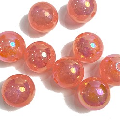 Помидор 10 шт. светящиеся непрозрачные акриловые бусины, светится в темноте, круглые, помидор, 16 мм