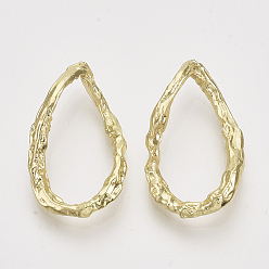 Light Gold Alloy Linking Rings, Twist, Light Gold, 27x16x6mm, Hole: 22x10.5mm