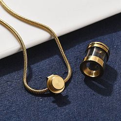 Золотой 304 подвески в виде открывающихся пустых стеклянных бутылок из нержавеющей стали, ионное покрытие (ip), золотые, 26.89 дюйм (68.3 см), внутренний диаметр: 0.28 дюйм (0.7 см)