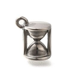 Нержавеющая Сталь Цвет Антикоррозийные 304 подвески из нержавеющей стали, песочные часы-талисман, цвет нержавеющей стали, 15.5x13x10 мм, отверстие : 2 мм