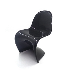 Черный Пластиковый Modway Slither обеденный стульчик с миниатюрными украшениями, аксессуары для домашнего кукольного домика с микро-ландшафтом, притворяясь опорными украшениями, чёрные, 90x80x140 мм