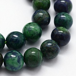 Chrysocolla and Lapis Lazuli Natural Chrysocolla and Lapis Lazuli Beads Strands, Dyed, Round, 8mm, Hole: 0.8mm, about 47pcs/strand,  14.96 inch(38cm)