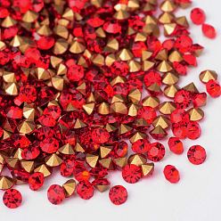 Светло-сиамский Назад никелированная класс алмаз стекла отметил горный хрусталь, Light Siam, 2.3~2.4 мм , около 1440 шт / мешок