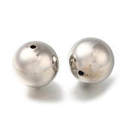 Платина Стойки обшивки латунные бусины, долговечный, без свинца и без кадмия, круглые, платина, 18 мм, отверстие : 2 мм