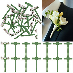 Vert Foncé 20 pièces de fer et de plastique pour broches, vert foncé, 44x25.5x8mm