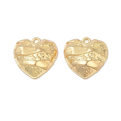 Золотой Сердца сплава подвески, золотые, 20.5x20.5x6 мм, отверстие : 2 мм