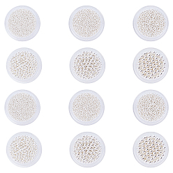 Silver Stainless Steel Beads, Tiny Caviar Nail Beads, Nail Art Decoration Accessories, Round, Silver, 240g/set