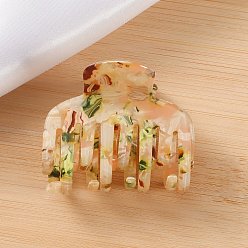 Персиковый Слойка Модные заколки-коготки из ПВХ, розовые, 55x49x50 мм