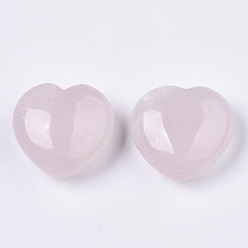 Rose Quartz Natural Rose Quartz Healing Stones, Heart Love Stones, Pocket Palm Stones for Reiki Balancing, 29~30x30~31x12~15mm