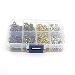 (52) Непрозрачная лаванда 1 коробка 400 шт смешивать цвета цветок тибетский стиль шарики прокладки, без кадмия и без свинца и без никеля, 8.5x3 мм, Отверстие: 3 мм, о 100 шт / цвет